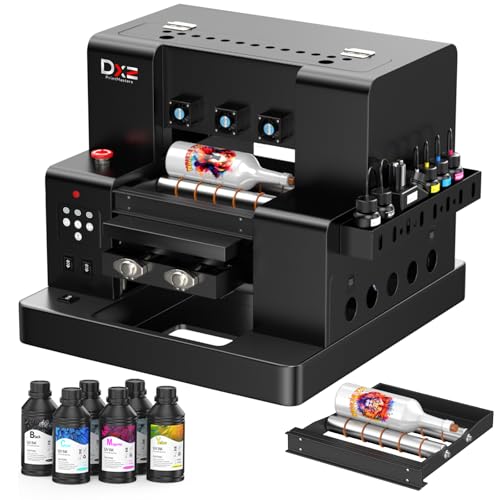 DXZ Upgraded A4 UV Printer with L805 6-Color Printhead, Vacuum...