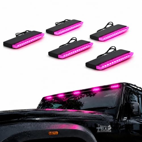 Image of UBH Roof Marker LED Lights For Cars, Trucks, Or Suv 4 X 4 Thar (UFO) (UFO Light (5 pink))