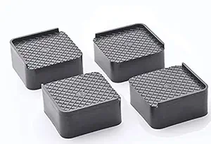 KBS Refrigerator Stands Square Shape Washing Machine Stand Fridge Stand Washer Dryer Furniture Riser Stand Pads Legs(4 Piece) Kitchen Accessories Items Bathroom Organizer