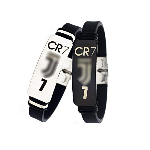 Fanwenfeng Football Cristiano Ronaldo Inspirational Adjustable Wristbands Cr7 Juv Sport Silicone Bracelet 2 Pcs #TOP4