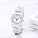 JewelryWe Reloj Elástico Números Grandes: Reloj de Cuarzo Analógico Unisex para Mujer Boho HD Fácil de Leer Correa Extensible de Acero Inoxidable Imagen de JewelryWe Reloj Elástico Números Grandes: Reloj de Cuarzo Analógico Unisex para Mujer Boho HD Fácil de Leer Correa Extensible de Acero Inoxidable