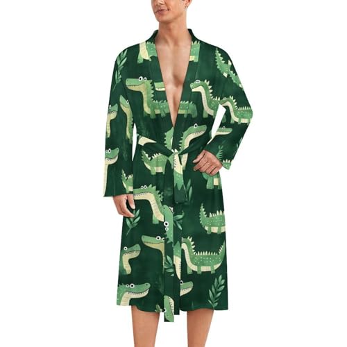 Peignoir de bain homme style kimono idée cadeau crocodile mignon