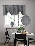 Home Queen Tie Up Curtain Valance Window Treatment for Living Room, Adjustable Balloon Rod Pocket...