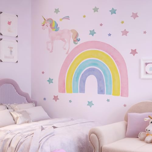 Vinilos decorativos unicornio arcoiris 36 x 36 pulgadas miniatura 6