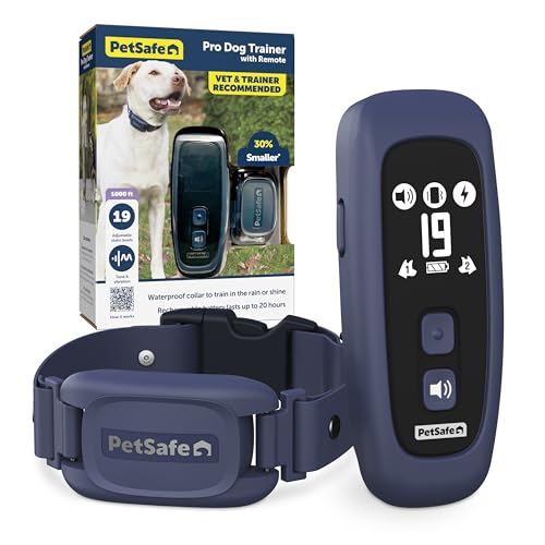 PetSafe Pro Dog Trainer with Remote - Effective Dog Training - 15 Levels of Static Correction - Waterproof Collar - Rechargeable Training Collar - Compact Remote Transmitter