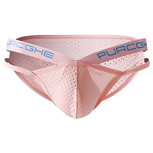 Men's Ice Silk Bulge Pouch Breathable Mesh Bikini Underwear Triangle Briefs Underpanties4