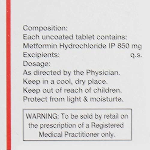 Image of Bigomet 850 - Strip of 10 Tablets