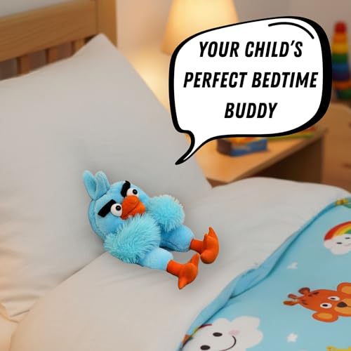 Image of Tickles Standing Angry Bird Cartoon Character Soft Stuffed Plush Toy for Kids Birthday Gifts (Color: Blue Size: 30 cm)