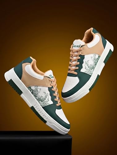 Image of CHICAGO-01 Stylish Casual Mid Top Sneaker and Trendy Shoes with Laces for Men & Boys, Perfect, College, Parties and Outings, Lightweight, Comfortable, and Durable for All-Day Use