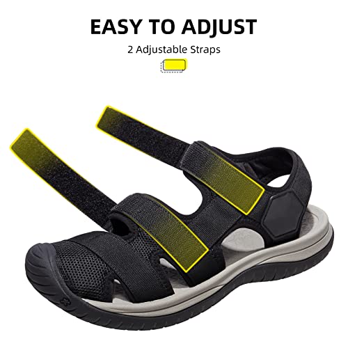 Camelsports Men's Hiking Sandals Closed Toe Beach Sandal Waterproof Sport Fisherman Sandals Water Shoes For Outdoor Athletic Walking #TOP1