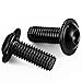 Mellewell M4-0.7 x 20mm Flanged Button Head Socket Cap Screw Bolts, Allen Socket Drive, Black Oxide Stainless Steel 304, Quantity 100