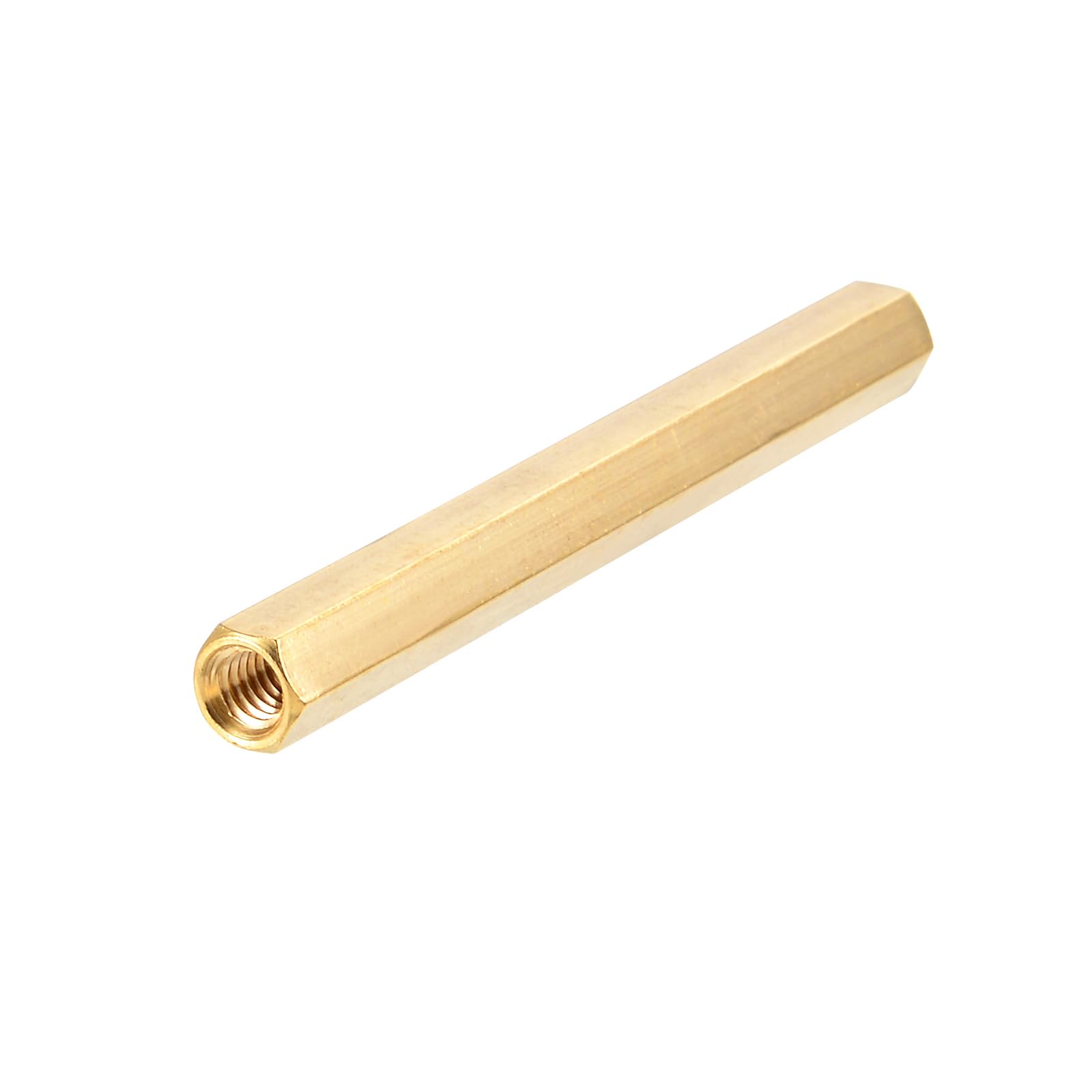 PATIKIL M4x60mm Femmina Filettata Ottone Esagonale Distanziale Spaziatore Dado, 10pz Esagono Fissaggio per Accoppiamento