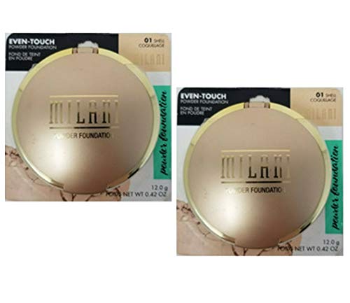 Pack of 2 Milani Even-Touch Powder Foundation, Shell (01)