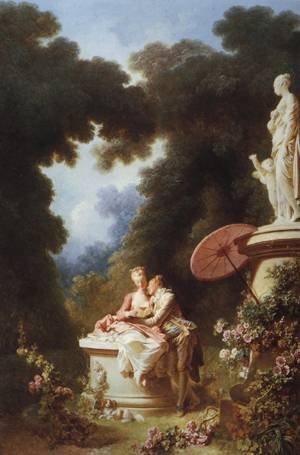 Peinture à l'huile Reproductions de Love Letters François Boucher grand format 36x48 pouces