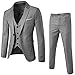 Ronony Herren Anzug 3 Teilig Slim Fit Einfarbig Herrenanzug Hochzeit Komplett Männer Anzug 3 Teilig Kostüm Set Elegant Lose Weich Men Jacket Mit Weste Knopf Modern Anzüge Für Herren Business Suit