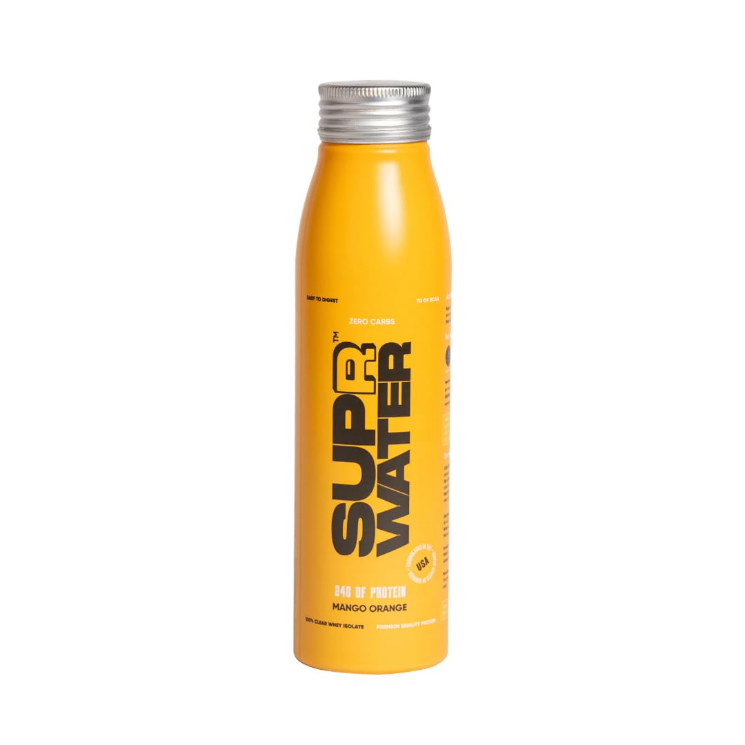 SUPR Protein Water 24 Grams Protein – 330 ML (Pack of 24) | Mango Orange Flavour Water | Natural Flavours & Colors | Ready To Drink | For Fitness & Wellness | Provide Energy, Immunity & Bone Health For Men & Women Both-image-25