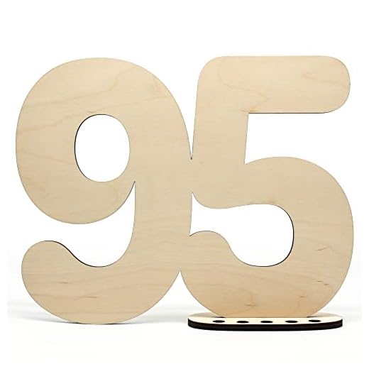 HAGEFOL Libro de visitas de madera con cartel decorativo número 95 – para escribir como regalo con soporte y portavelas – para decoración de 95 cumpleaños, 95 años de aniversario