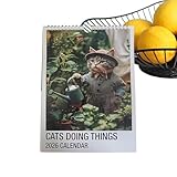 2026 壁掛けカレンダー 猫,子猫壁掛けカレンダー | 2026年の猫 プランナー、かわいい猫 、楽しい壁掛け 、猫 、猫をテーマにした家の装飾、猫好きの方、大人向け かわいい月間スケジュール 家庭オフィス学校用デコレーション 日常生活整理