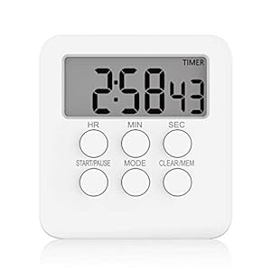 Küchentimer Digitaler Timer Stoppuhr/Countdown Eieruhren Küchenwecker Kurzzeitwecker Magnetisch Kurzzeitmesser mit Ton und Lichtsignal, Küchenuhr Timer zum Kochen, Backen, Sport, Studieren
