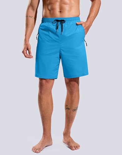Image of G Gradual Mens Swim Trunks with Compression Liner 7 inch /9'' Quick Dry Board Shorts Swimsuit Bathing Suit for Men Zipper Pockets