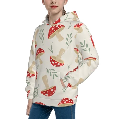 Cartoon Flat Mushrooms Kid Hoodies Boys Sweatshirts Girls Pullover with Pocket2