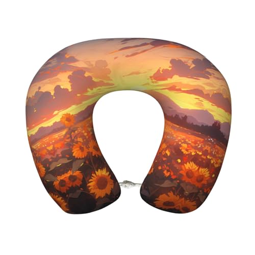 Almohada de viaje de espuma viscoelástica U 30x25 cm miniatura 1