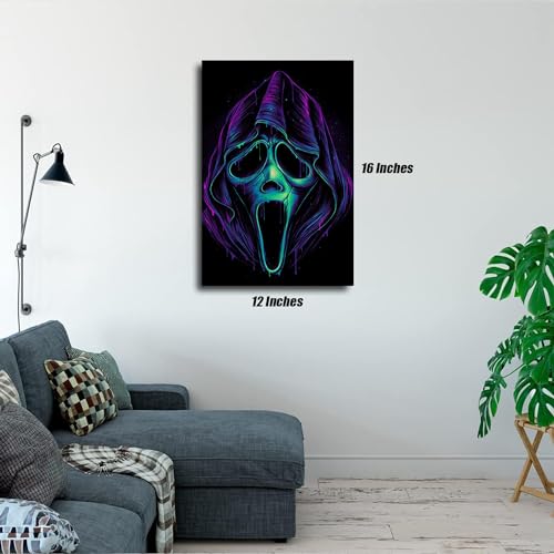 Image of HUANNY Diamond Painting Horror Movie Diamond Art, 5D Full Drill Cross Stitch Embroidery Kits