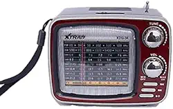 RADIO PORTATIL RETRO VINTAGE ANTIGO AM-FM XDG-34 VERMELHO