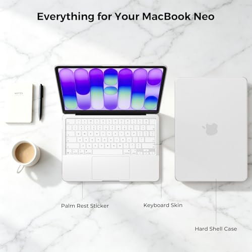 Image of EooCoo for MacBook Neo Case 13 inch 2026, 100% Match Color, 3 in 1 Kit