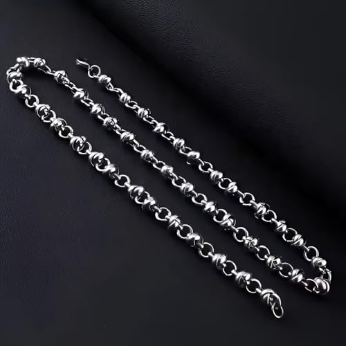 Image of THE MEN THING Chain for Men, Luxury Pure Titanium Steel Chain | Silver Stainless Steel Chain | Necklace Jewellery for Men & Boys