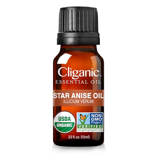 Image of Cliganic Organic Star Anise Essential Oil, 100% Pure Natural for Aromatherapy | Non-GMO Verified