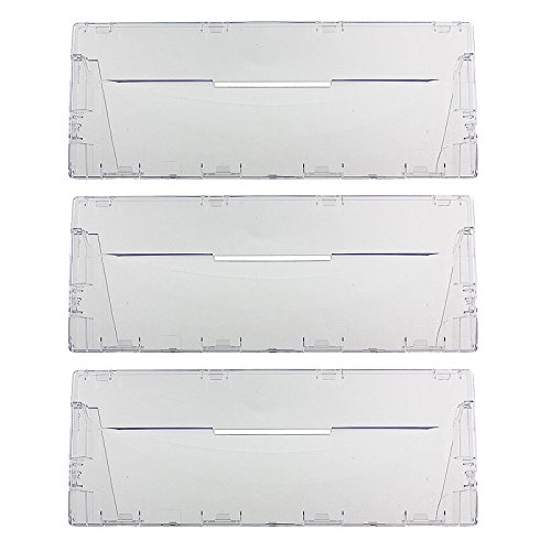 Lot de 3 façades de tiroir en plastique Spares2Go avec poignée rabattable pour réfrigérateur congélateur Indesit