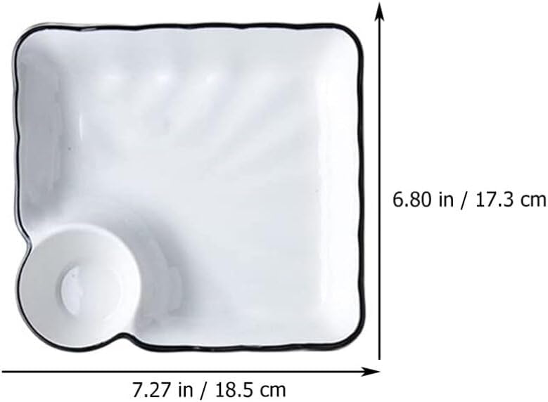 Hemoton Ceramic Sushi Plate Set Dividers Sushi Dishes Set for Japanese Food Decorative