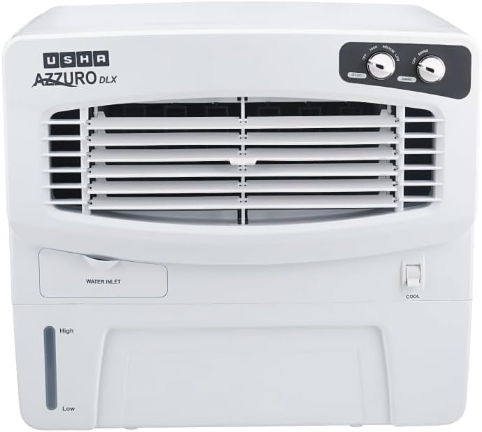 USHA Azzuro 50AW1 Window Cooler (White & Grey, 50-L, Personal)