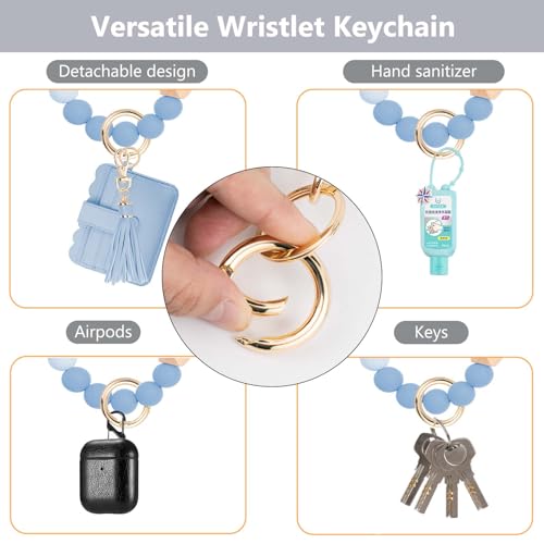 Image of Wristlet Wallet for Women with Keychain - RFID Card Holder Small Wallet Wristlet with Key Ring