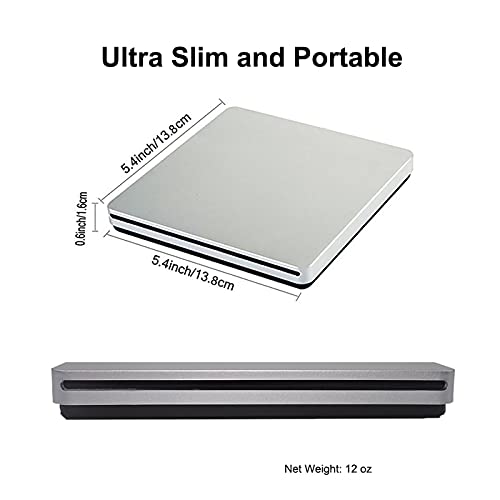 External Cd Dvd Drive Usb C Usb 3.0 Slot In Type C Burner Portable Slim Dvd Cd Ram Writer Reader For Imac Notebook Laptop Desktop Support Mac Os Win 7 Win8 Win10 (Sliver) #TOP3