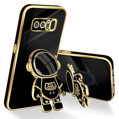 Easyscen for Samsung Galaxy Note 8 Case (6.3-inch), with Astronaut Hidden Stand Kickstand 6D Design Cover - Black