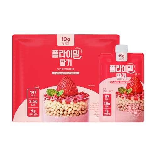 【FLIMEAL (フライミール)】シェイクスパウトポーチ いちご (7包入り), 315g #韓国プロテインシェイク #食事代わりシェイク #ダイエットシェイクPROTEIN SHAKE DIET SHAKE 45G * 7個入りのサムネイル