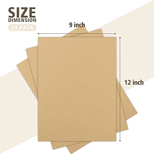 Image of Golden State Art 50 Pack 9x12 Corrugated Cardboard Sheets 1 /8 inch Flat Inserts