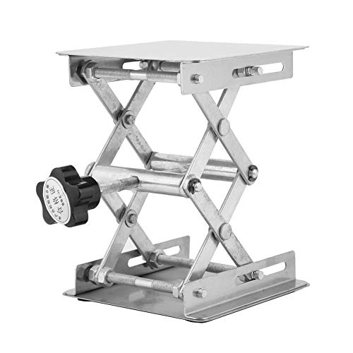 Edelstahl-Laborhebebühne, Laborscherenhebebühne Höhe 45 mm-158 mm 100 x 100 mm Plattform stabil und langlebig