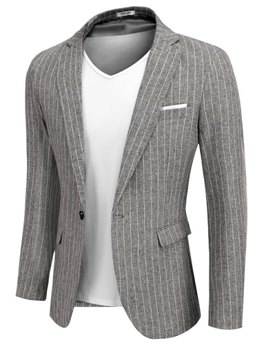 COOFANDY men's blazer slim fit one button jacket