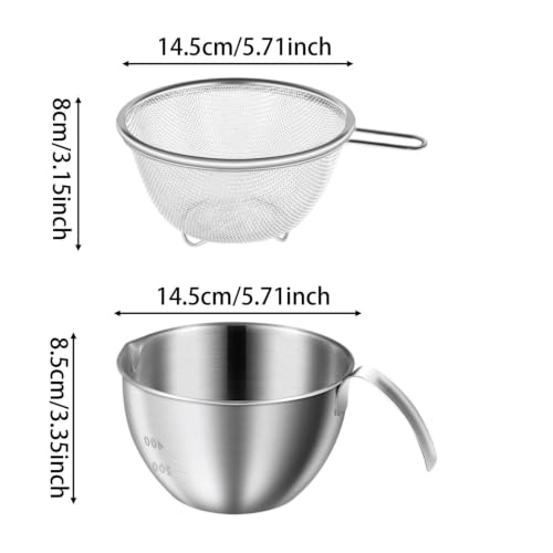 Stainless Steel Colander, 0.4 QT Easy to Clean Compact Versatile Stainless Steel Strainer with Mixing Bowl and Sturdy Handle,Lightweight Dishwasher Safe Colander Set for Fruits Vegetables - image 7
