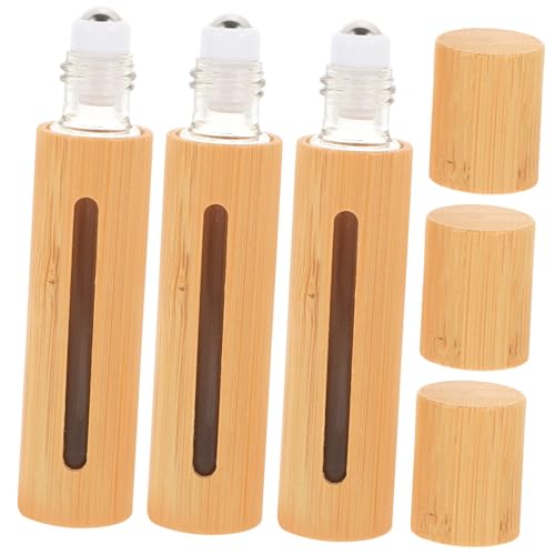 GANAZONO 3 piezas Botellas Roll Bola de Bambú Frascos...