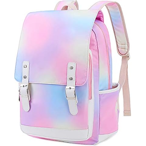 Junlion Vintage Backpack Gift for Girls Rainbow School Bag College Daypack Travel Rucksack Cover