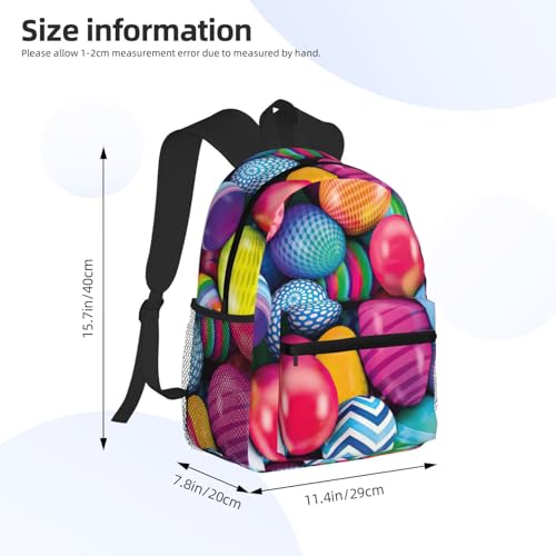Sac à dos imperméable et décontracté avec imprimé œufs de Pâques - 3