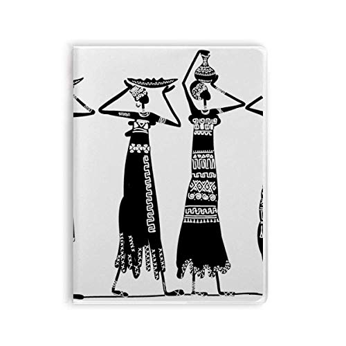 Carnet de notes à couverture souple avec motifs totems noirs aborigènes d'Afrique Primitive