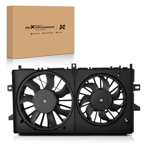 Image of maXpeedingrods 620973 Radiator Cooling Fan Assembly with Motor for Chevrolet Impala V6 2006-2011, for Buick Lacrosse V6 2008, for Chevy Monte Carlo 2006-2007, 89018690 89018691 89018693