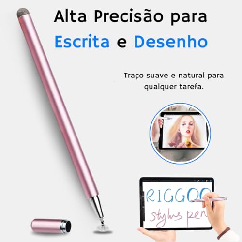 Caneta Stylus Capacitiva 2 em 1 Universal Para Telas Touch Tablets, smartphones e notebooks compatív