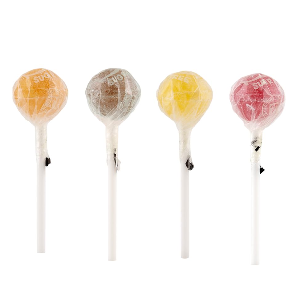 Caramelos Cerdán - Caramelo con Palo sin Azúcar Sabores Variados | Caramelo Redondo Macizo con Palo sin Gluten ni Alérgenos | Bolsa de 100 Unidades | Ideal para Fiestas, Eventos y Cumpleaños