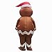DeHasion Christmas Inflatable Gingerbread Man Costume Party Blow-up Suit for Adult Christmas Decor/Parade (Gingerbread Man)